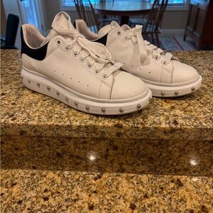 Alexander McQueen Oversized Sneakers White Leather Studs Size 45 US 12